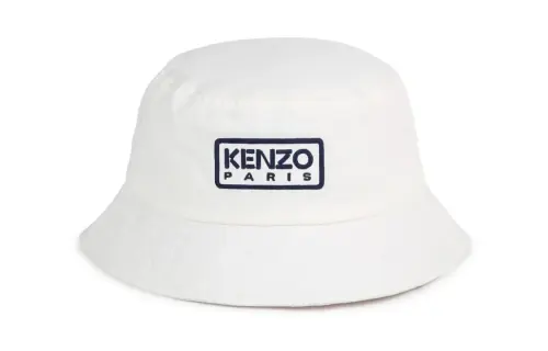 KENZO Kids Logo-embroidered Cotton Bucket Hat
