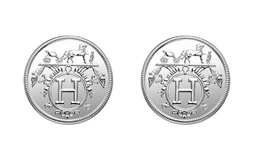 HERMES 925 Sterling Silver Earrings Unisex