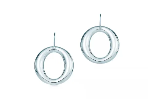 TIFFANY & CO. Elsa Peretti Collection Hoop Earrings Women's Silver
