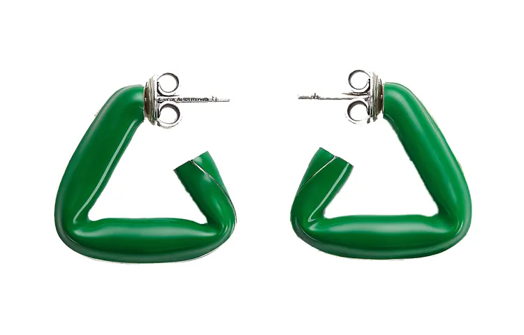 Bottega Veneta Triangle Hoop Earrings