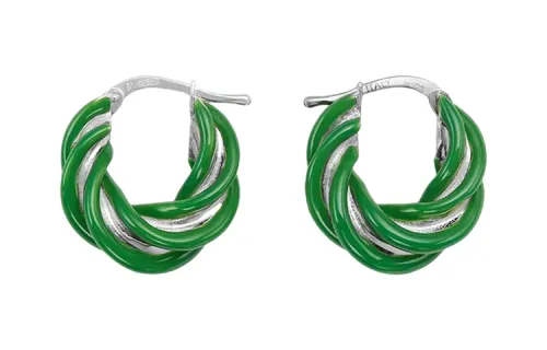 Bottega Veneta Pillar Twisted Hoop Earrings