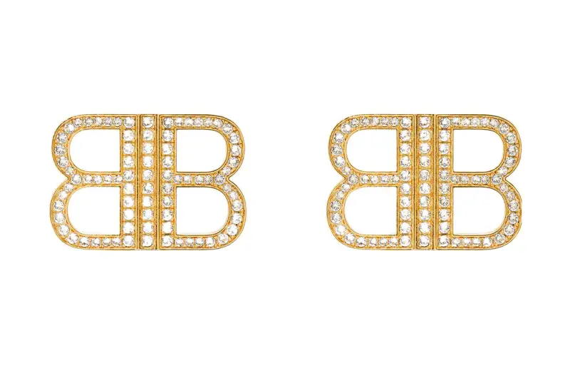 Balenciaga Earrings Women's Gold