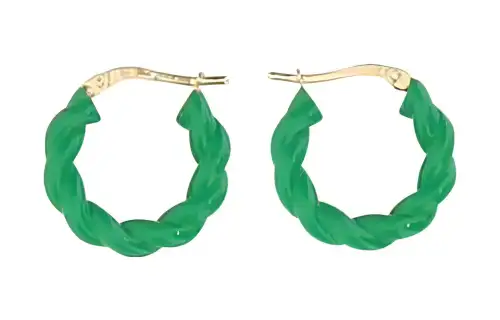 Bottega Veneta Round Twist Detail Hoop Earrings