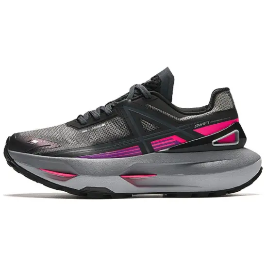 Anta Champion Rain Dove Non slip Wear resistant Shock Absorption Low Top Running Shoes Women's Black Red
