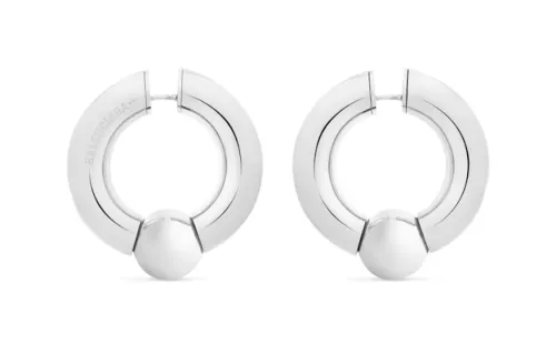 Balenciaga Earrings Women's Silver