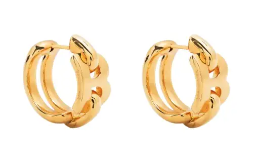 Balenciaga B-logo hoop earrings