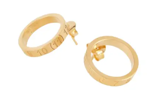 Maison Margiela Sterling Silver Earrings Women's Gold