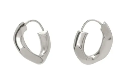 Maison Margiela 925 Sterling Silver, Gold Plated Earrings Unisex Gold