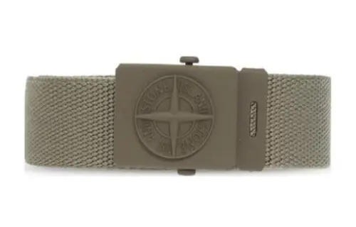 Stone Island logo-plaque woven belt