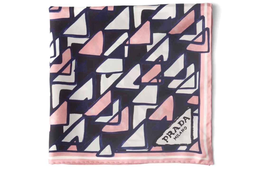 PRADA Geometric-print Silk Scarf