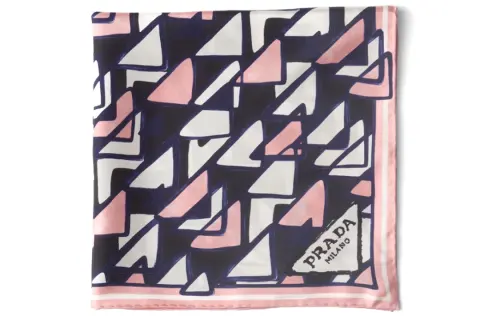 PRADA Geometric-print Silk Scarf