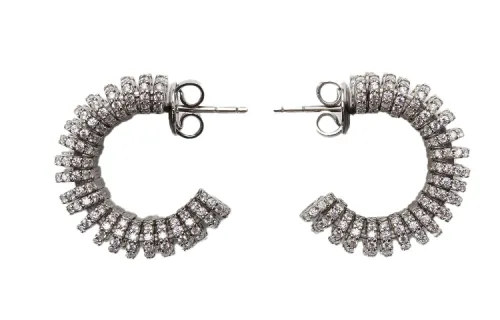 Bottega Veneta Earrings Women's Silver