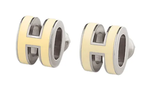 HERMES POP H Stud Earrings Women's