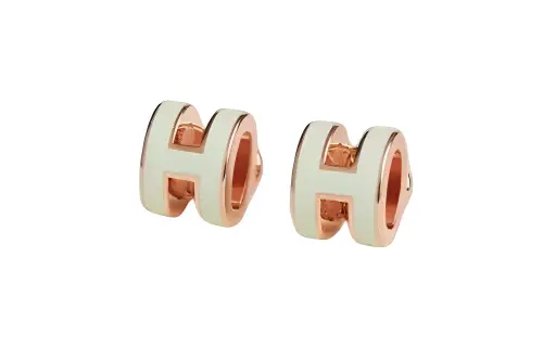 HERMES Earrings Women's Mint Green