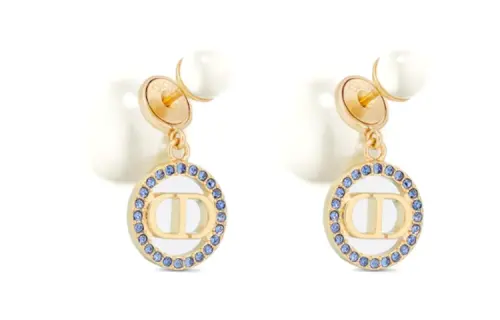 DIOR Resin, Crystal, Metal Earrings Women's Multicolor