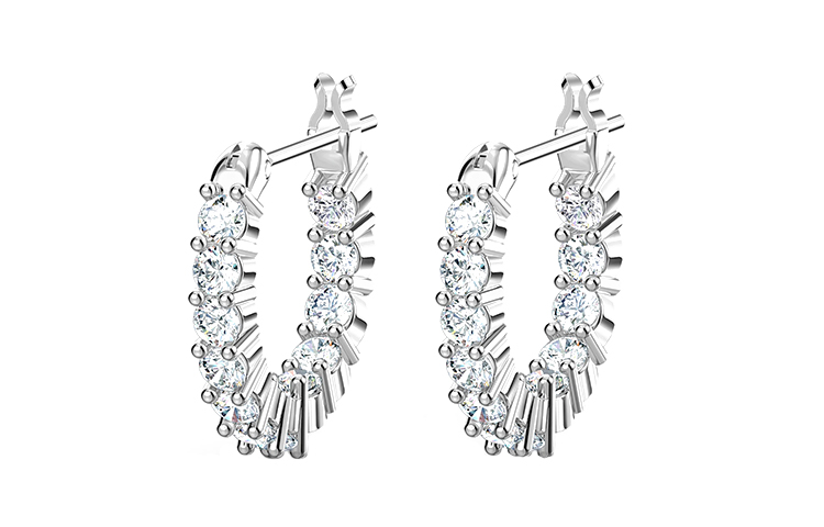Женские серьги Swarovski Vittore Mini (белые)