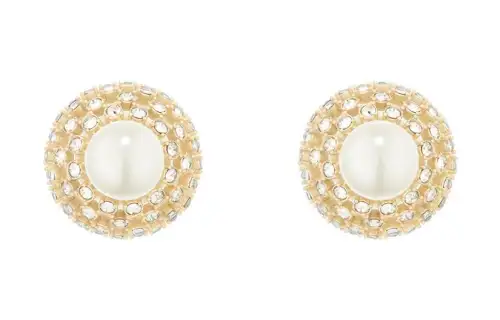 DIOR Stud Earrings Women's Gold