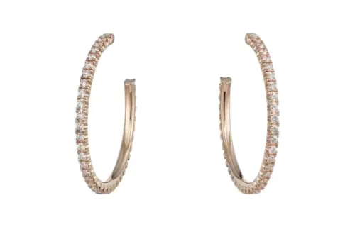 CARTIER Etincelle De Cartier Collection 18K Gold Diamond Earrings Unisex Rose Gold