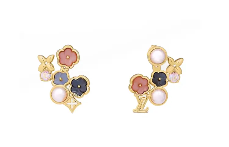 LOUIS VUITTON Metal Earrings Women's Gold
