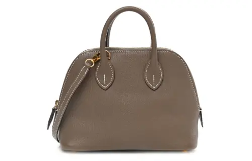 HERMES Bolide Evercolor Calfskin Bowling Bag, Handbag, Shoulder Bag, Crossbody Bag Mini Women's 18 Etoupe Elephant Gray