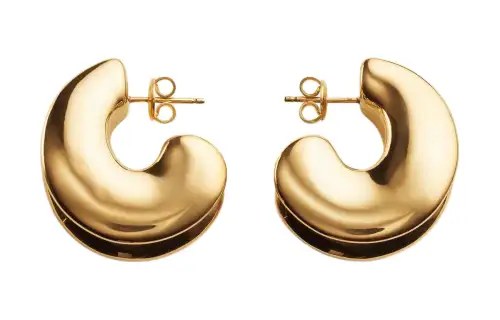 Bottega Veneta 925 Sterling Silver With 18K Gold Earrings Women's Gold