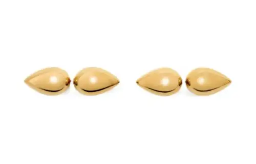 Burberry Sterling Silver, Gold Plated Earrings Women's Gold