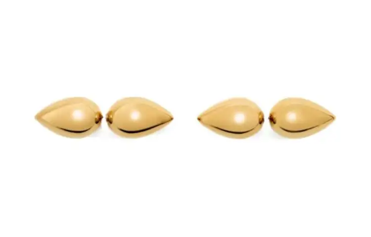 Burberry Sterling Silver, Gold Plated Earrings Women's Gold