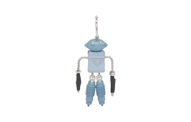 PRADA Saffiano Earrings Unisex Blue