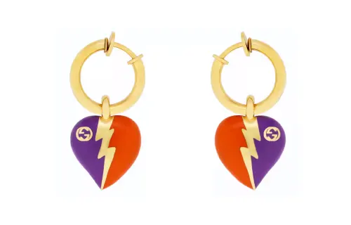 GUCCI GG Resin, Glass, Metal Earrings Women's