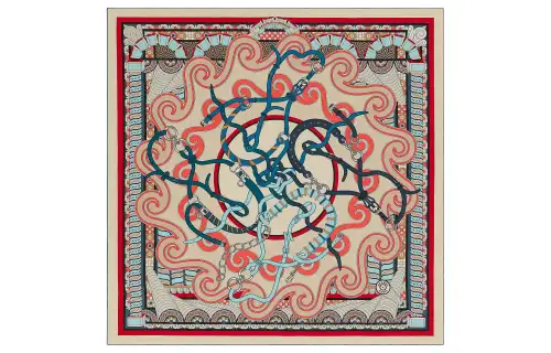 HERMES Knit Scarves Unisex Multicolor