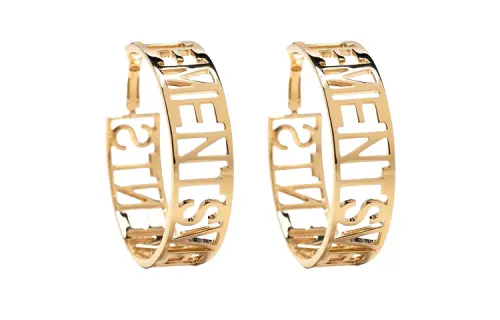 Vetements Cut-out Logo Earrings