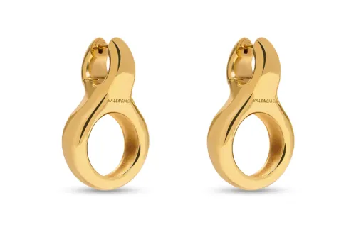 【Previous Season】Bold logo-engraved earrings