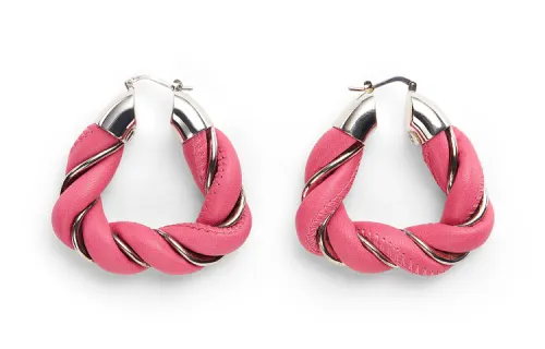Bottega Veneta Woven Hoop Earrings