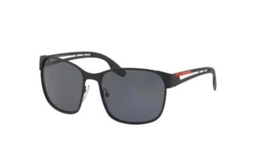 PRADA Metal Oval Sunglasses Men's Black