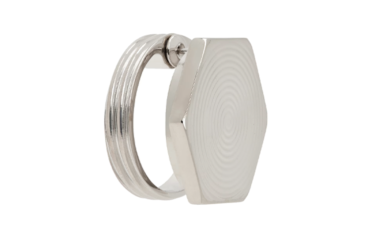 Maison Margiela Brass Earrings Unisex Silver
