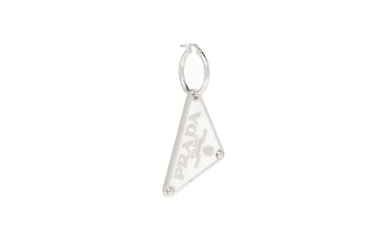 PRADA Symbole Earrings Women's White