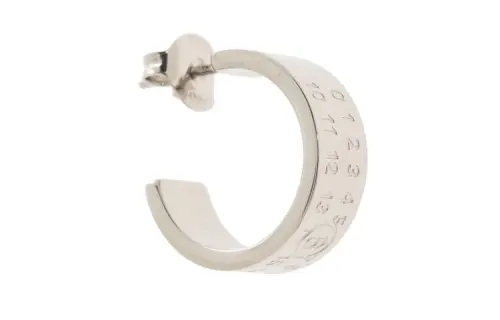 Maison Margiela Brass Earrings Unisex Silver