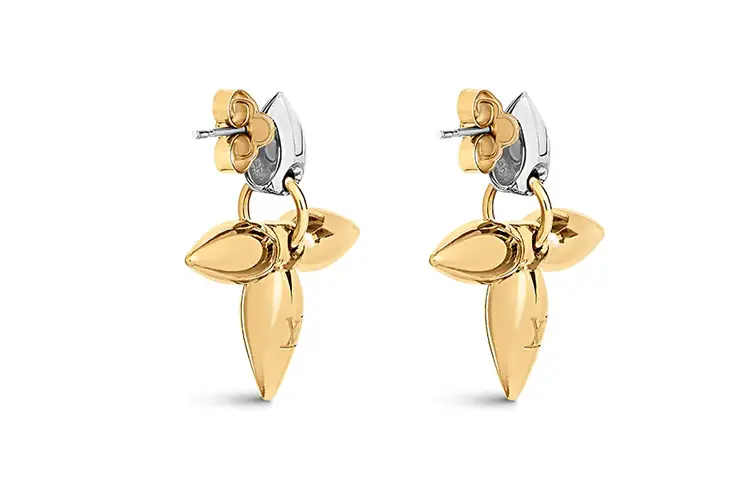 LOUIS VUITTON Louisette Earrings Women's Gold