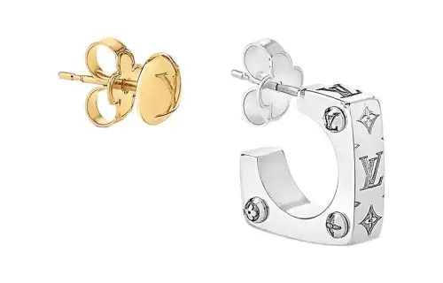 LOUIS VUITTON Metal Earrings Unisex