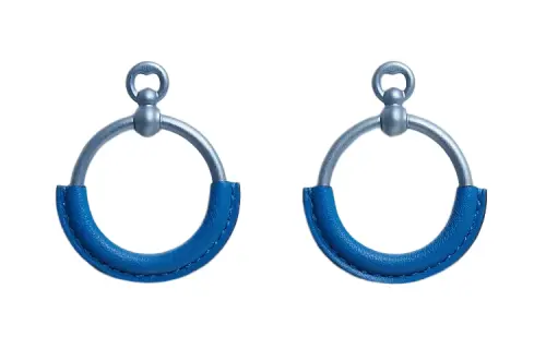HERMES Earrings Women's Blue