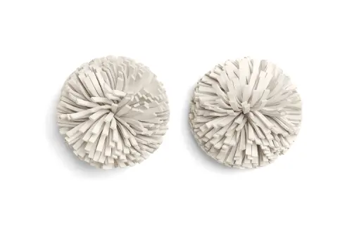 Bottega Veneta Lambskin, Sterling Silver Earrings Women's White