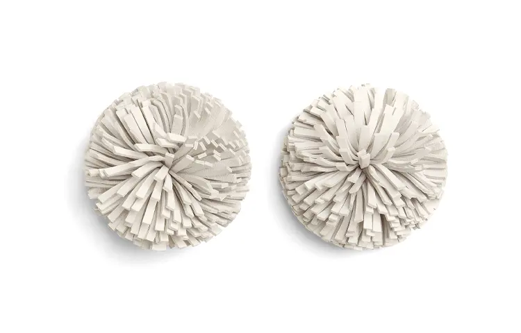 Bottega Veneta Lambskin, Sterling Silver Earrings Women's White