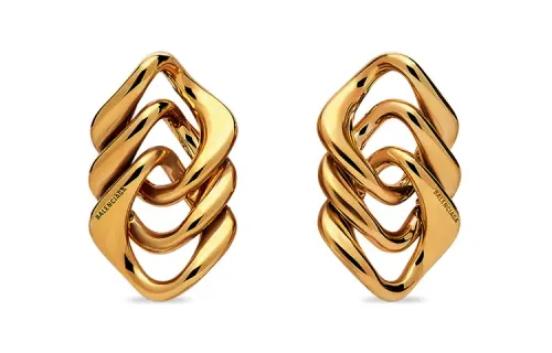 Balenciaga Earrings Women's Gold