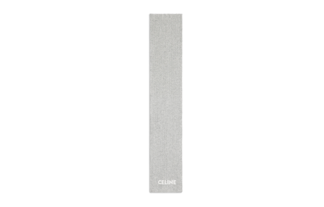 CELINE Scarf In Ribbed Felted Wool