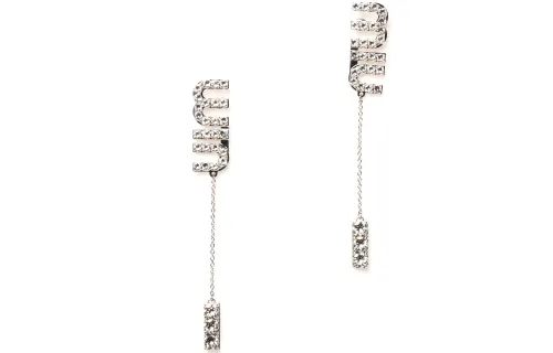 Miu Miu logo-lettering earrings