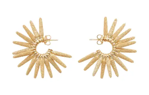 Bottega Veneta 925 Sterling Silver Earrings Women's Gold