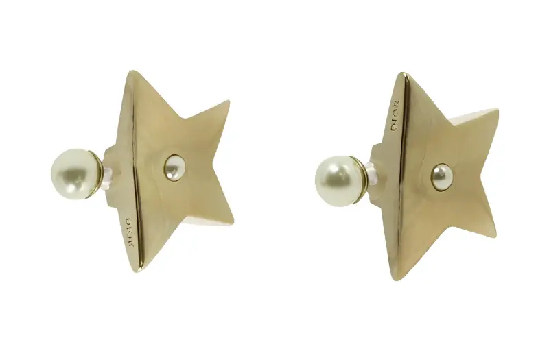 DIOR Stud Earrings Women's Gold