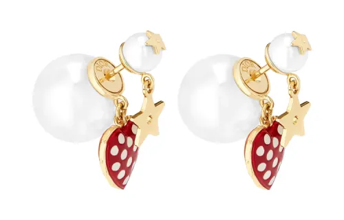 DIOR Earrings Women's Red