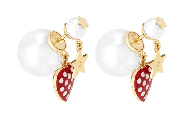 DIOR Earrings Women's Red