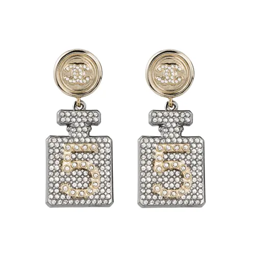 CHANEL Commemorative perfume, earrings, 5 shade, diamond encrusted